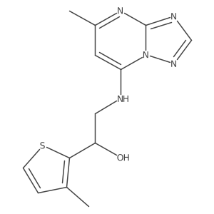 1-(3-Methylthiophen-2-yl)-2-[(5-methyl-[1,2,4]triazolo[1,5-a]pyrimidin-7-yl)amino]ethanol结构式