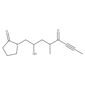 N-[2-Hydroxy-3-(2-oxopyrrolidin-1-yl)propyl]-N-methylbut-2-ynamide结构式