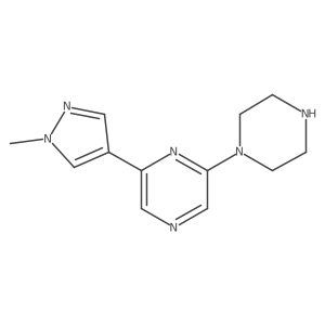 2-(1-methyl-1H-pyrazol-4-yl)-6-(piperazin-1-yl)pyrazine结构式
