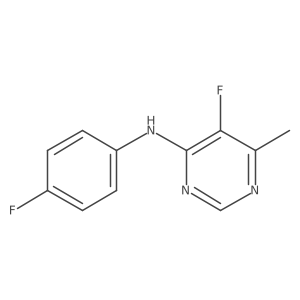 5-fluoro-N-(4-fluorophenyl)-6-methylpyrimidin-4-amine Structure