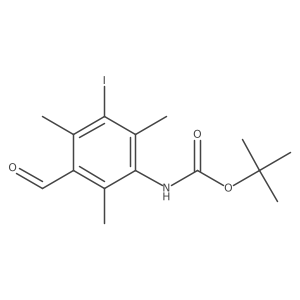 tert-butyl N-(3-formyl-5-iodo-2,4,6-trimethylphenyl)carbamate结构式