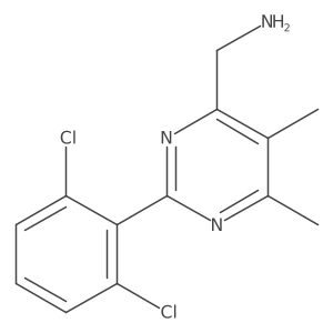 1-[2-(2,6-Dichlorophenyl)-5,6-dimethylpyrimidin-4-yl]methanamine Structure