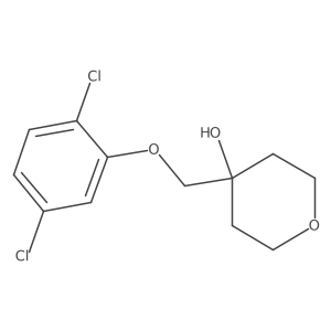 4-[(2,5-Dichlorophenoxy)methyl]oxan-4-ol结构式