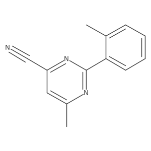 6-Methyl-2-(2-methylphenyl)pyrimidine-4-carbonitrile结构式
