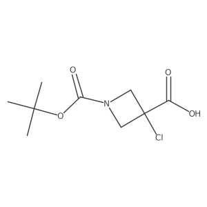 1-[(Tert-butoxy)carbonyl]-3-chloroazetidine-3-carboxylic acid Structure
