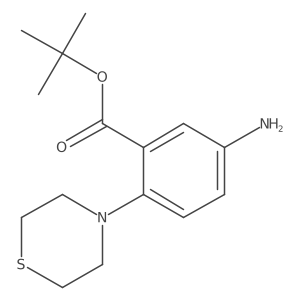 Tert-butyl 5-amino-2-(thiomorpholin-4-yl)benzoate结构式