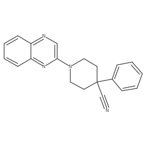4-Phenyl-1-(quinoxalin-2-yl)piperidine-4-carbonitrile Structure