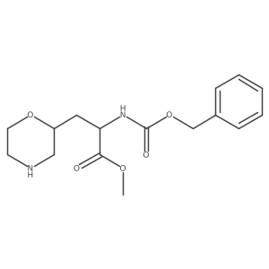 methyl (2S)-2-(benzyloxycarbonylamino)-3-[(2S)-morpholin-2-yl]propanoate结构式
