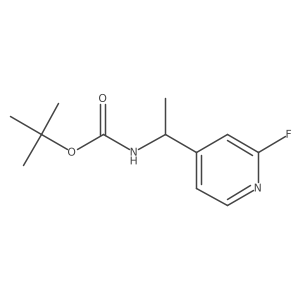 tert-butyl N-[1-(2-fluoropyridin-4-yl)ethyl]carbamate Structure
