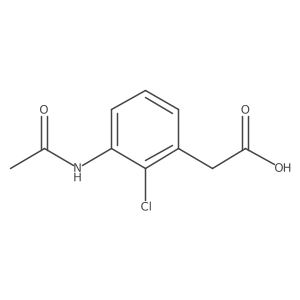 2-(3-acetamido-2-chloro-phenyl)acetic acid Structure