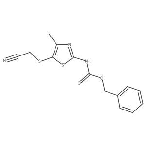 benzyl N-{5-[(cyanomethyl)sulfanyl]-4-methyl-1,3-thiazol-2-yl}carbamate结构式
