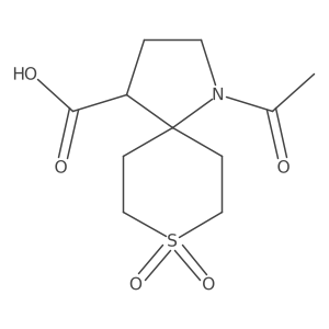 1-Acetyl-8,8-dioxo-8lambda6-thia-1-azaspiro[4.5]decane-4-carboxylic acid Structure