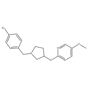 2-({1-[(4-Bromophenyl)methyl]pyrrolidin-3-yl}oxy)-5-methoxypyrimidine Structure