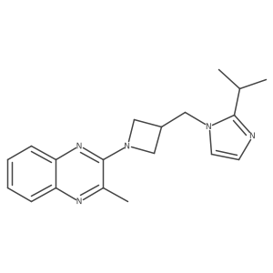 2-methyl-3-(3-{[2-(propan-2-yl)-1H-imidazol-1-yl]methyl}azetidin-1-yl)quinoxaline结构式