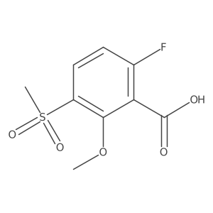 6-Fluoro-2-methoxy-3-(methylsulfonyl)benzoic Acid Structure