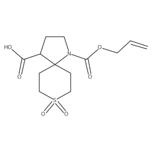 8,8-Dioxo-1-[(prop-2-en-1-yloxy)carbonyl]-8lambda6-thia-1-azaspiro[4.5]decane-4-carboxylic acid结构式