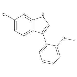 6-Chloro-3-(2-methoxyphenyl)-1H-pyrrolo[2,3-b]pyridine结构式