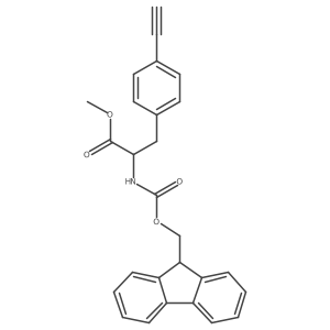 methyl (2S)-3-(4-ethynylphenyl)-2-({[(9H-fluoren-9-yl)methoxy]carbonyl}amino)propanoate结构式
