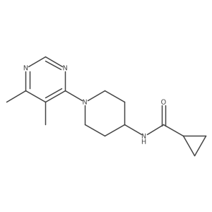 N-[1-(5,6-dimethylpyrimidin-4-yl)piperidin-4-yl]cyclopropanecarboxamide结构式