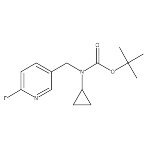 tert-Butyl cyclopropyl((6-fluoropyridin-3-yl)methyl)carbamate Structure
