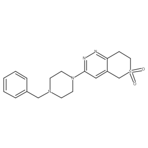 3-(4-benzylpiperazin-1-yl)-7,8-dihydro-5H-thiopyrano[4,3-c]pyridazine 6,6-dioxide Structure