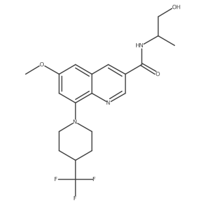 (R)-N-(1-hydroxypropan-2-yl)-6-methoxy-8-(4-(trifluoromethyl)piperidin-1-yl)quinoline-3-carboxamide Structure