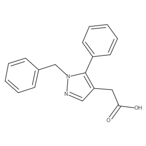 (1-benzyl-5-phenyl-1H-pyrazol-4-yl)acetic acid结构式