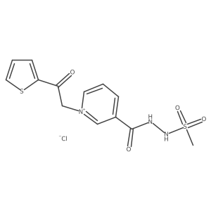 Pyridinium, 3-((2-(methylsulfonyl)hydrazino)carbonyl)-1-(2-oxo-2-(2-thienyl)ethyl)-, chloride结构式