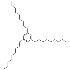 2,4,6-Tris(octylthio)-1,3,5-triazine Structure