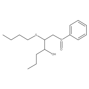 (3S)-1-[(S)-Benzenesulfinyl]-2-(butylsulfanyl)hexan-3-ol Structure