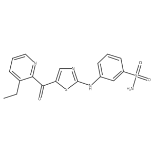 Benzenesulfonamide,3-[[5-[(3-ethyl-2-pyridinyl)carbonyl]-2-thiazolyl]amino]- Structure