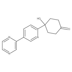 4-Hydroxy-4-[5-(2-pyrazinyl)-2-pyridinyl]cyclohexanone Structure