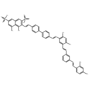 5-Amino-3-((4'-((2,4-diamino-5-((3-((2,4-diaminophenyl)diazenyl)phenyl)diazenyl)phenyl)diazenyl)[biphenyl]-4-yl)diazenyl)-4-hydroxy-2,7-naphthalenedisulfonic acid Structure