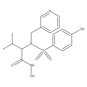 butanamide,N-hydroxy-2-[[(4-hydroxyphenyl)sulfonyl](3-pyridinylmethyl)amino]-3-methyl,(2R)-结构式