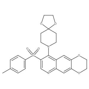 8-[8-(4-methylbenzenesulfonyl)-2H,3H-[1,4]dioxino[2,3-g]quinolin-9-yl]-1,4-dioxa-8-azaspiro[4.5]decane Structure