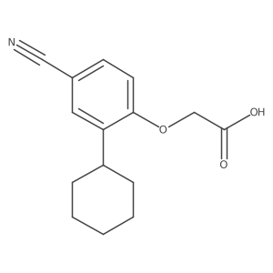 (4-Cyano-2-cyclohexylphenoxy)acetic acid结构式