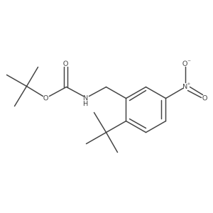 Tert-butyl 2-tert-butyl-5-nitrobenzylcarbamate结构式