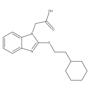 [2-(2-Cyclohexyl-ethylsulfanyl)-benzoimidazol-1-yl]-acetic acid结构式