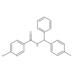 6-chloro-N-[(4-methylphenyl)(phenyl)methyl]pyridine-3-carboxamide Structure