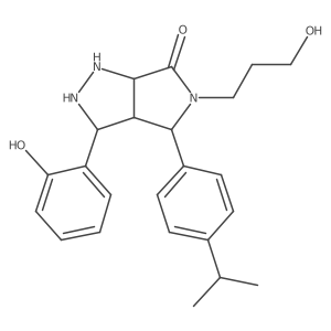 3-(2-Hydroxyphenyl)-5-(3-hydroxypropyl)-4-(4-propan-2-ylphenyl)-1,2,3,3a,4,6a-hexahydropyrrolo[3,4-c]pyrazol-6-one结构式