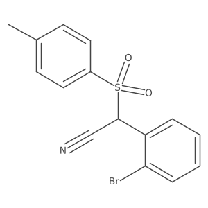 (2-Bromophenyl)[(4-methylphenyl)sulphonyl]acetonitrile结构式