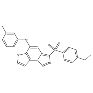 3-(4-ethylphenylsulfonyl)-N-m-tolylthieno[2,3-e][1,2,3]triazolo[1,5-a]pyrimidin-5-amine结构式
