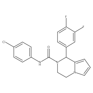 N-(4-chlorophenyl)-1-(3,4-difluorophenyl)-3,4-dihydropyrrolo[1,2-a]pyrazine-2(1H)-carboxamide结构式