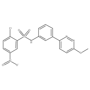 2-chloro-N-(3-(6-methoxypyridazin-3-yl)phenyl)-5-nitrobenzenesulfonamide Structure
