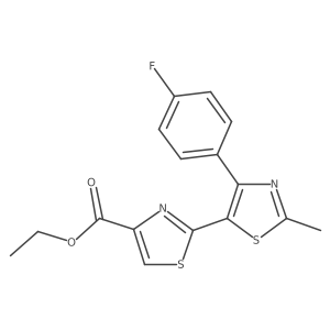 Ethyl 4a(2)-(4-fluorophenyl)-2a(2)-methyl[2,5a(2)-bithiazole]-4-carboxylate Structure
