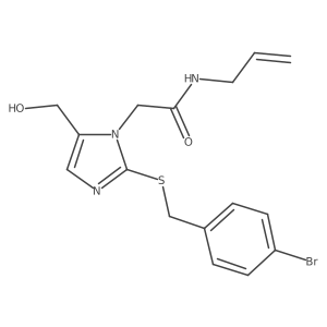 N-allyl-2-(2-((4-bromobenzyl)thio)-5-(hydroxymethyl)-1H-imidazol-1-yl)acetamide Structure
