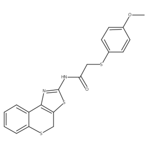 2-((4-methoxyphenyl)thio)-N-(4H-thiochromeno[4,3-d]thiazol-2-yl)acetamide结构式
