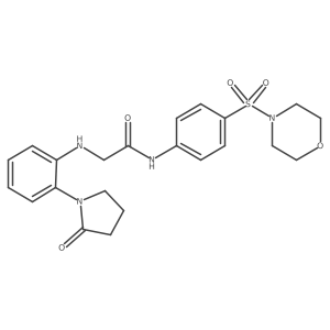 N-(4-(Morpholinosulfonyl)phenyl)-2-((2-(2-oxopyrrolidin-1-yl)phenyl)amino)acetamide结构式
