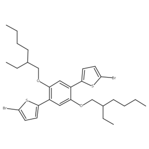 5,5'-(2,5-Bis((2-ethylhexyl)oxy)-1,4-phenylene)bis(2-bromothiophene) Structure