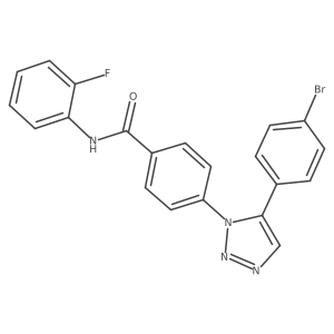4-[5-(4-Bromophenyl)-1H-1,2,3-triazol-1-yl]-N-(2-fluorophenyl)benzamide结构式